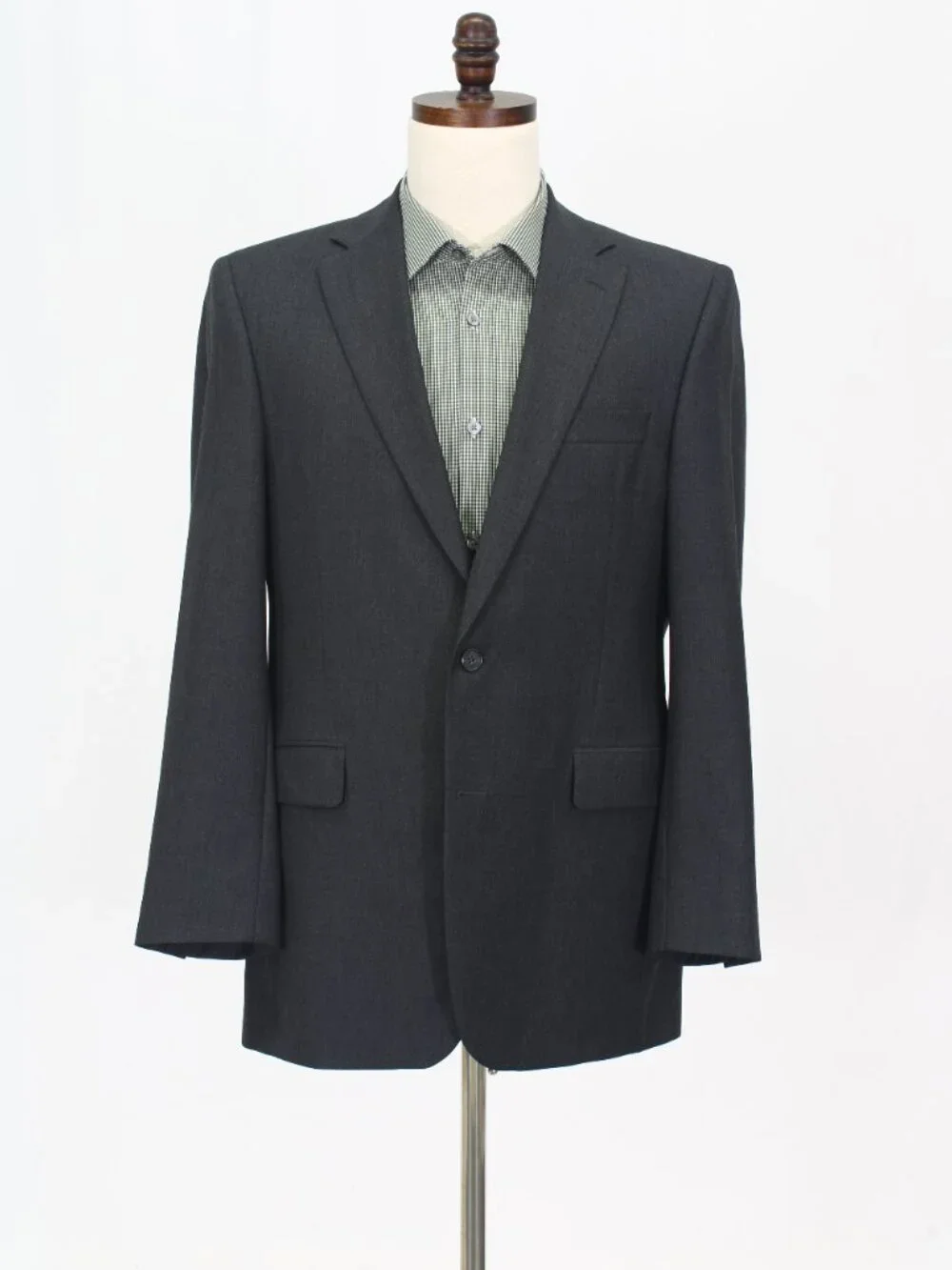 Jack Victor 40R 34x28 Gray Full Suit 2-Button Solid R972